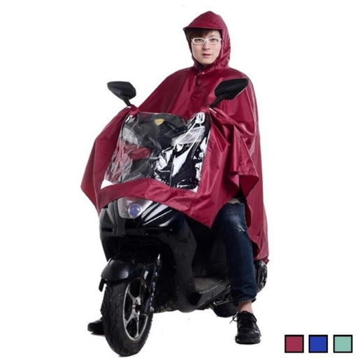Waterproof Motorcycle Raincoat for Adults Thickened with Safety Reflective Design
