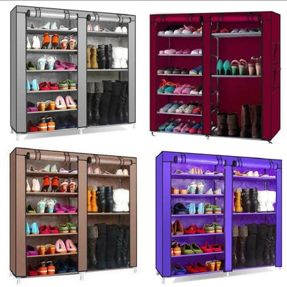 6 Tier Double Side Dustproof Shoe Rack SMT