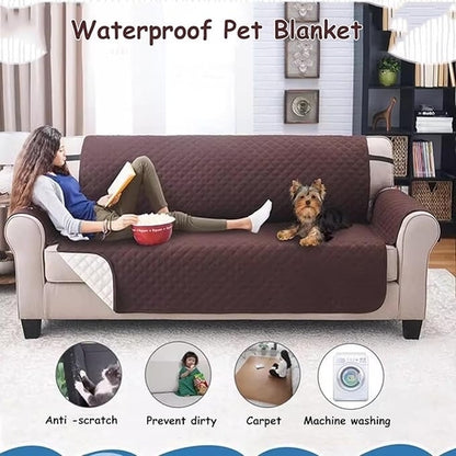 Triple Seat Sofa Cover, Washable and Reversible Coach Coat Protector, Soft Fabric Furniture Cover