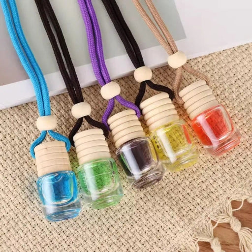 Car Aroma Scented Mini Bottle Rose Red Color One Pc