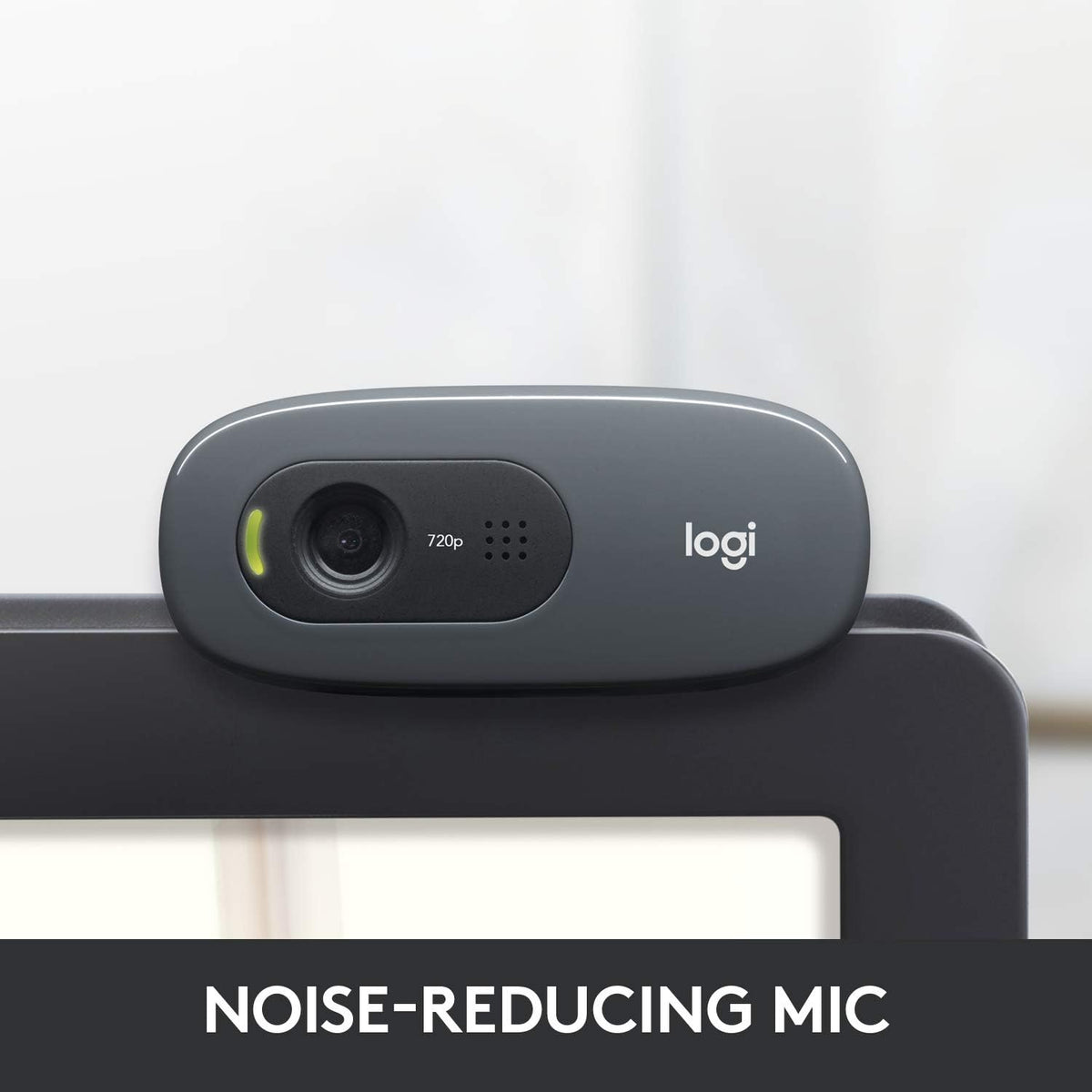 Logitech C270 HD Webcam, 720p, Widescreen HD Video Calling,Light Correction, Noise-Reducing Mic, For Skype, FaceTime, Hangouts, WebEx, PC/Mac/Laptop/Macbook