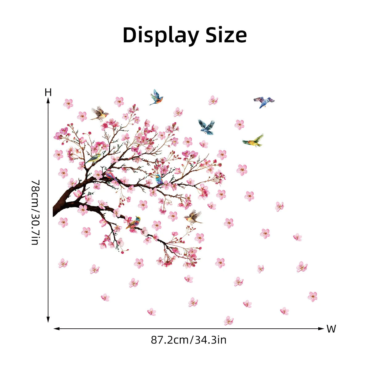 Pink Leafs Rose Black Forest Flower Border Wall Decoration Sticker TV Frame Sticker Kitchen Living Room Decoration Star Room Deco wall stickers Stars Tree Wedding nursery decorative