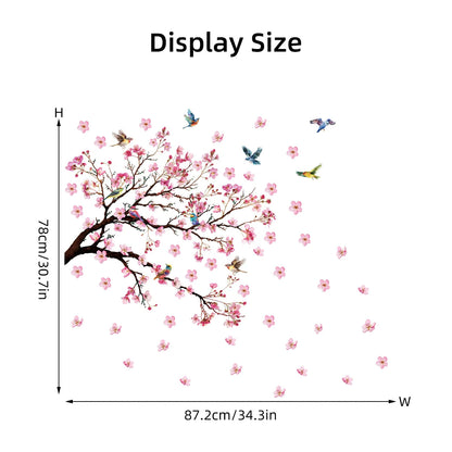 Pink Leafs Rose Black Forest Flower Border Wall Decoration Sticker TV Frame Sticker Kitchen Living Room Decoration Star Room Deco wall stickers Stars Tree Wedding nursery decorative