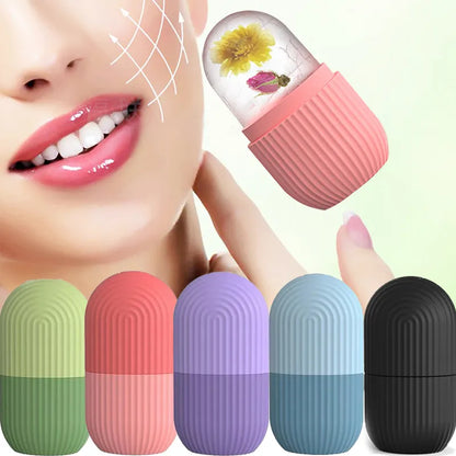 Silicone Ice Cube Roller Face Massager | Skin Contouring & Eye Puffiness Treatment Tool