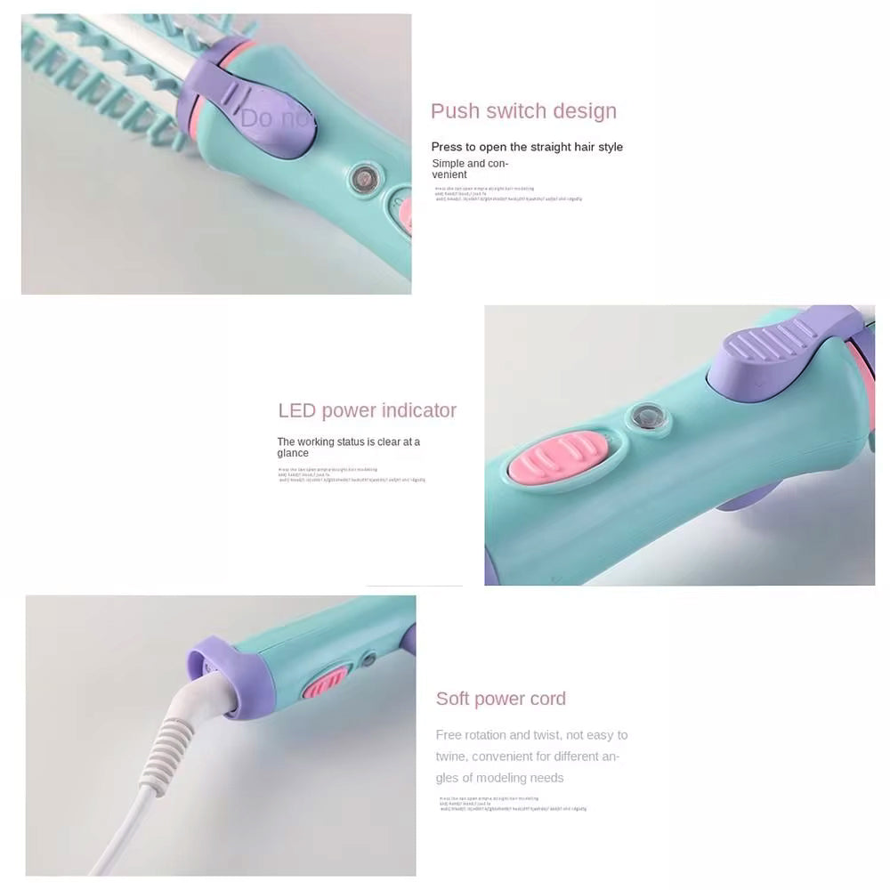 Hairdressing Electric Hair Straightener Comb Straightening Heating Temperature Hair Straightener Brush Smoothing Makeup Hairdressing Electric Hair Straightener Comb Straightening Heating Temperature Hair Straightener Brush Smoothing Auto-rotating