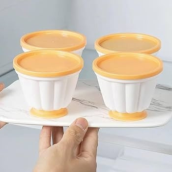 Traditional Jelly, Pudding Moulds with Lid-4 Pcs Set