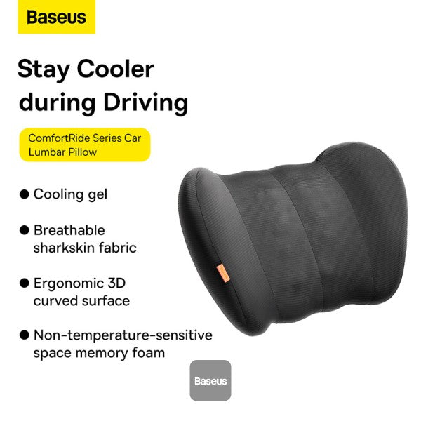 Baseus ComfortRide Series Car Cooling Lumbar Pillow Cluster Black