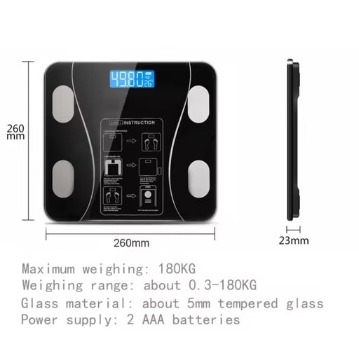 AIWILL Electronic Smart Weighing Scales Bathroom Body Fat Bmi Scale Digital Human Weight Mi Scales