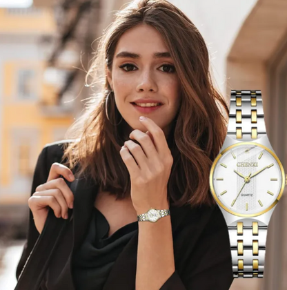 BAISHENG Thin Quartz Watch Couple Watches Steel Band Men's Watch Women's Watch Brand Cross-Border