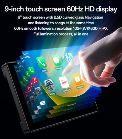 Yesido KM18 BT HD Display With Front And Rear Backup Camera 9inch 4in1 Car Audio/video Navigation Carplay