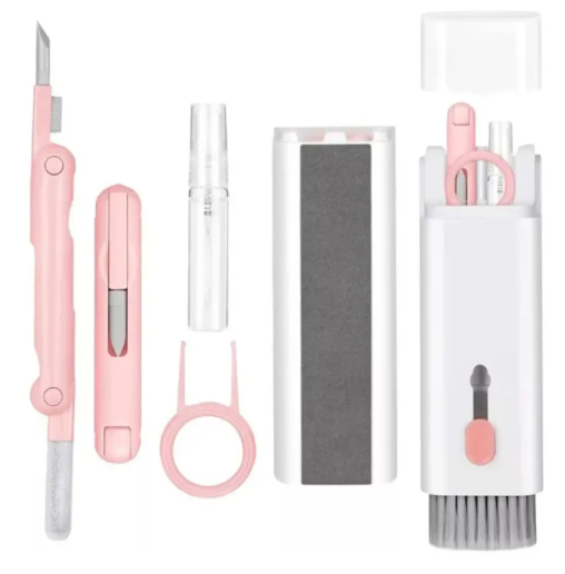 Kid Baby Mini Portable Multi-Functional 7 in 1 Cleaning Tool Kit for Keybaord, Mobile, Earbuds