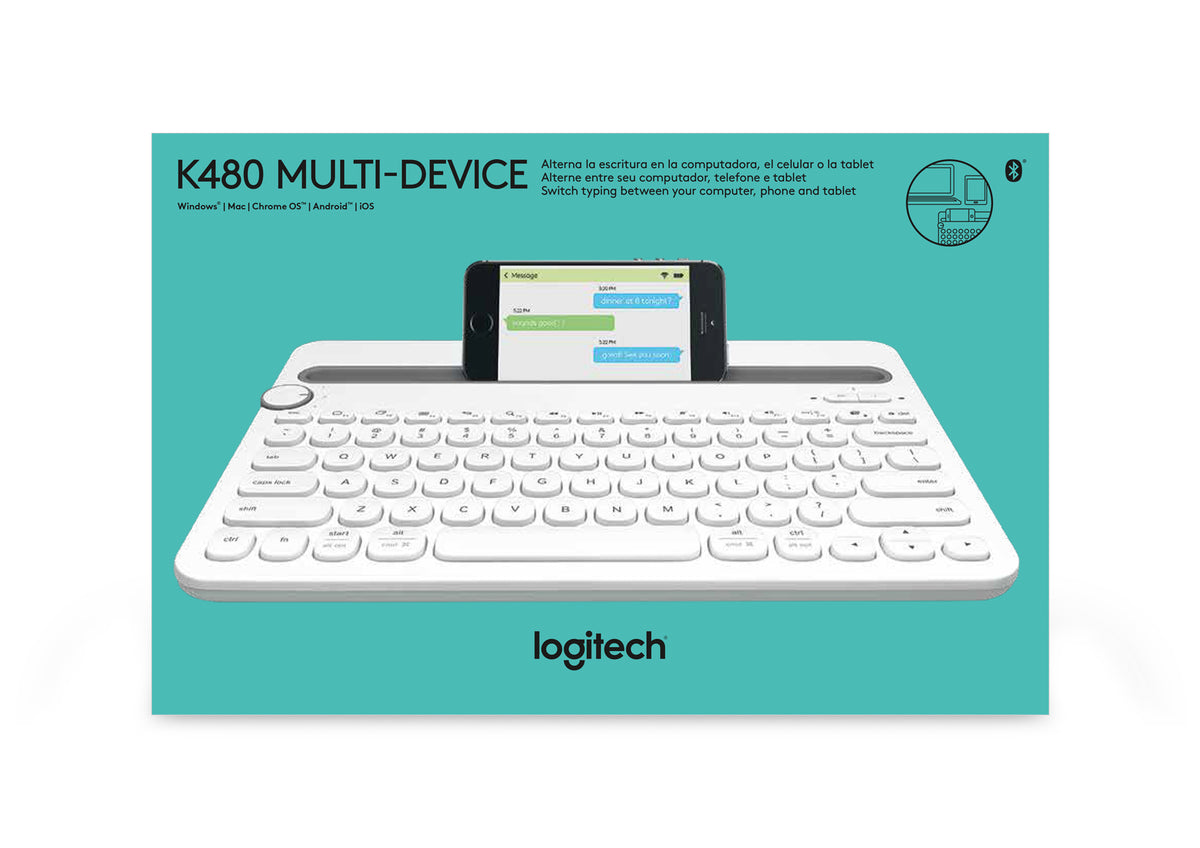 Logitech - K480 Bluetooth Multidevice Keyboard