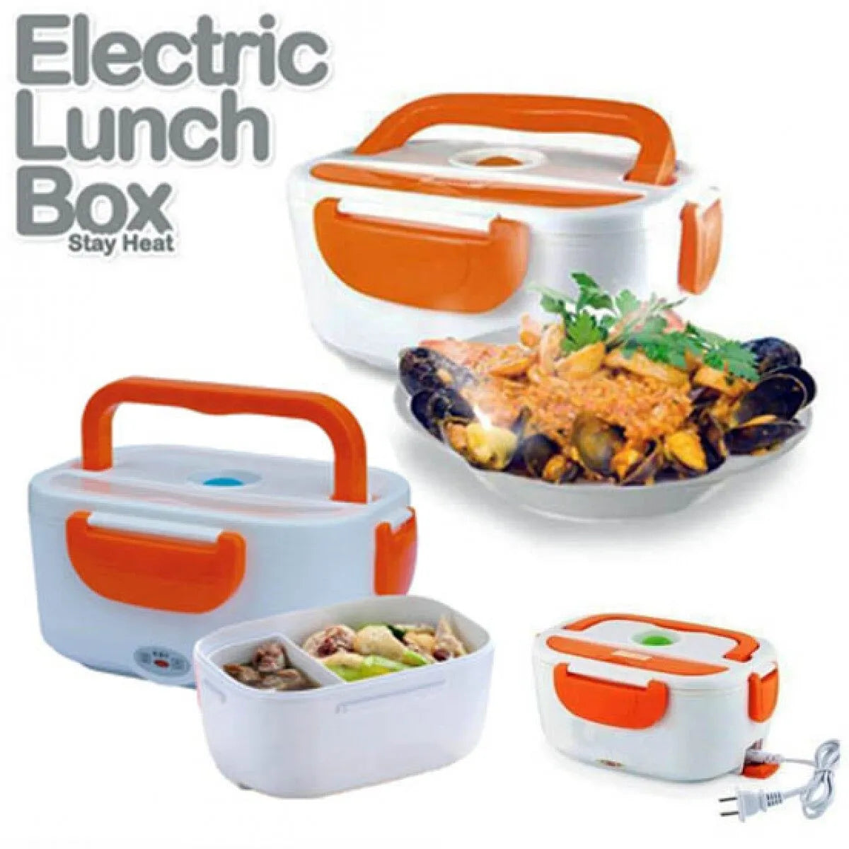Electric Heated Lunch Box Food Heater: Portable Thermal Container for Home & Office