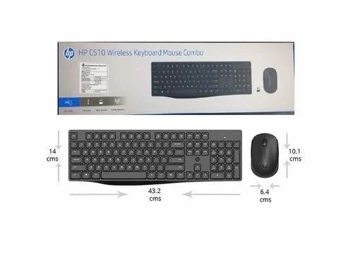 HP CS10 Wireless Keyboard Mouse Combo For Office use & Gamers