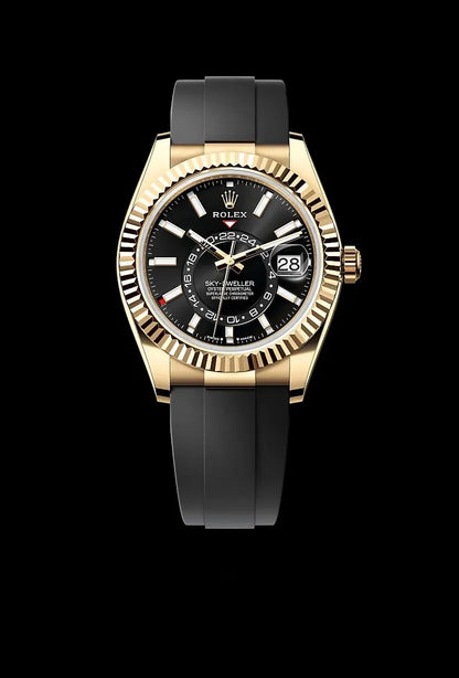 ROLEXX Sky Dweller Watch Silver Gold
