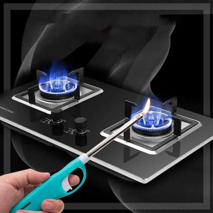 Multi-Purpose Refillable Gas Lighters Child Lock, Adjustable Flame Kitchen Stove,Candles Lighter