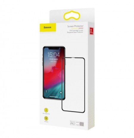 100% Genuine - 2 x Baseus 3D Full Coverage Tempered Glass for iP