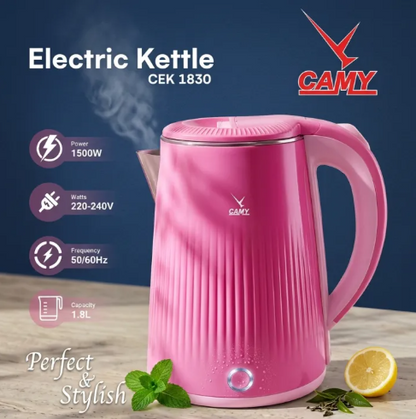 Colourful Electric Glass Kettle 1.8 Ltrs