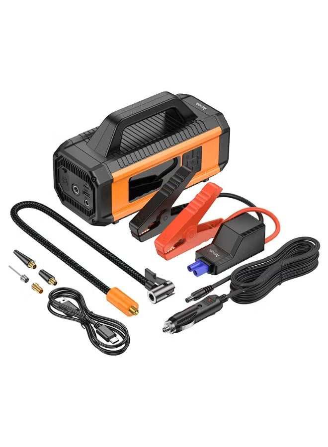 Hoco QS4 MultiFunction Car Jump Starter 10000mAh Power Bank 800A with Air Compressor PumP