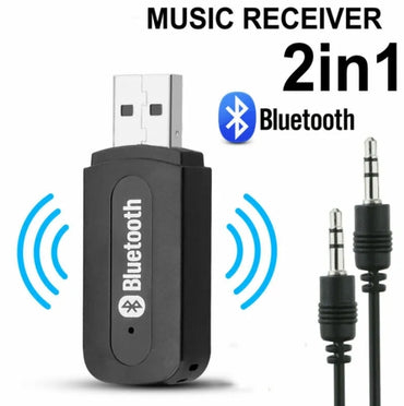 USB Wireless Bluetooth 3.5Mm Aux Audio Stereo Car Music Receiver Adapter