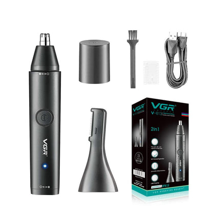 VGR Branded V-613 Ear, Nose & Eyebrow Trimmer Professional USB Rechargeable Nose Trimmer for Men and Women Nose Clippers Eyebrow Facial Hair Trimmer Body Grooming Kit