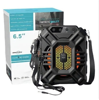 GREATNICE GTS-1222 Bluetooth, USB, TF Card & FM Radio Supported 6.5 Inch Driver RGB Lighting Speaker