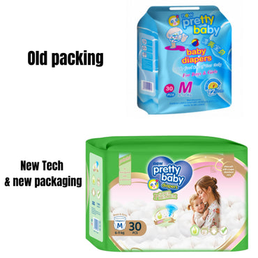 Pretty Baby | Disposable Baby Diapers | Medium 30 Pcs