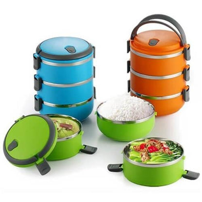 3 Layer Lunch Box 3 Layer Easy Portable Stainless Steel Office and School Lunch Box