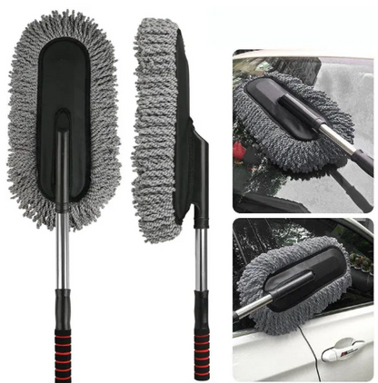 Removable Microfiber Car Wash Brush: Ultrafine Fiber Cleaning Tool for Cars & Motorcycles