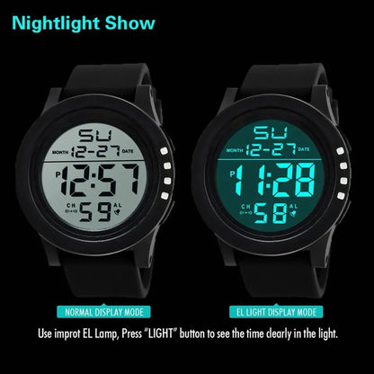 Men Sport LED Watches Top Brand Men Digital Clock Multi-Functional Rubber Man's Watch