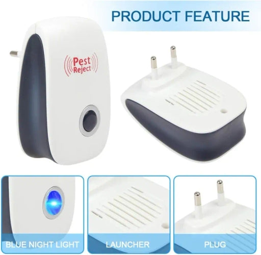 Ultrasonic Electronic Repellent Protection from Mosquito Cockroaches Ants Spiders