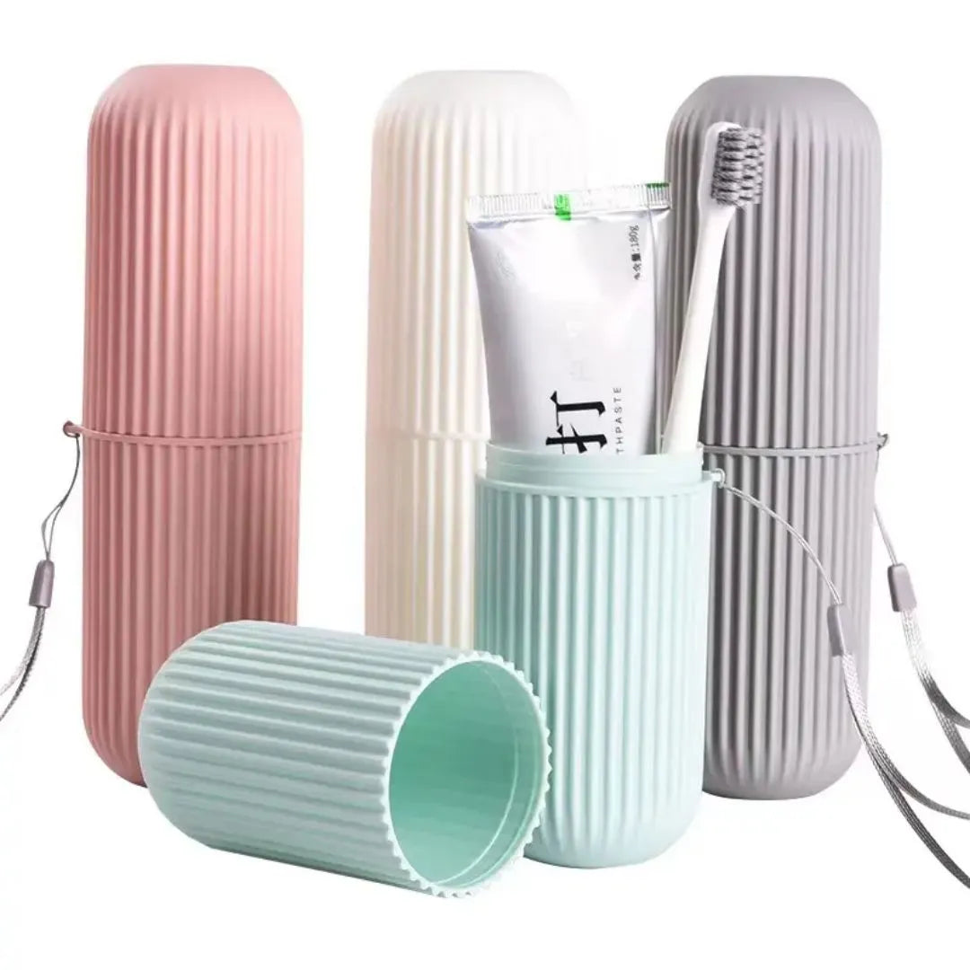 Mouthwash Cup Portable Toothbrush Holder for Travel Camping-Protects & Stores Your Toosthbrush