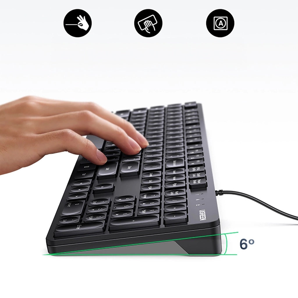 Ugreen 90875 Keyboard Wired 1.5 m for Windows / MacOS