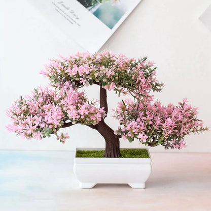 Artificial Plants Bonsai Small Tree Pot Plant Flowers Potted Ornaments for Home Room