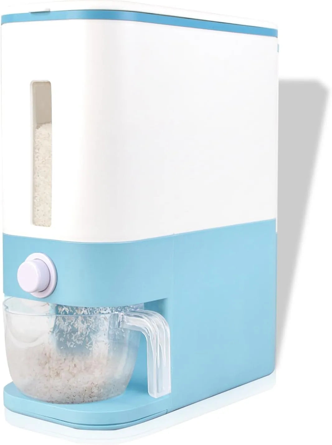 10Kg Rice Dispenser with Measuring Cup | Moisture-Proof Cereal Storage
