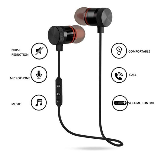 Bluetooth Wireless Headset Sports Neckband Magnetic Earphone Headphone for All Phones