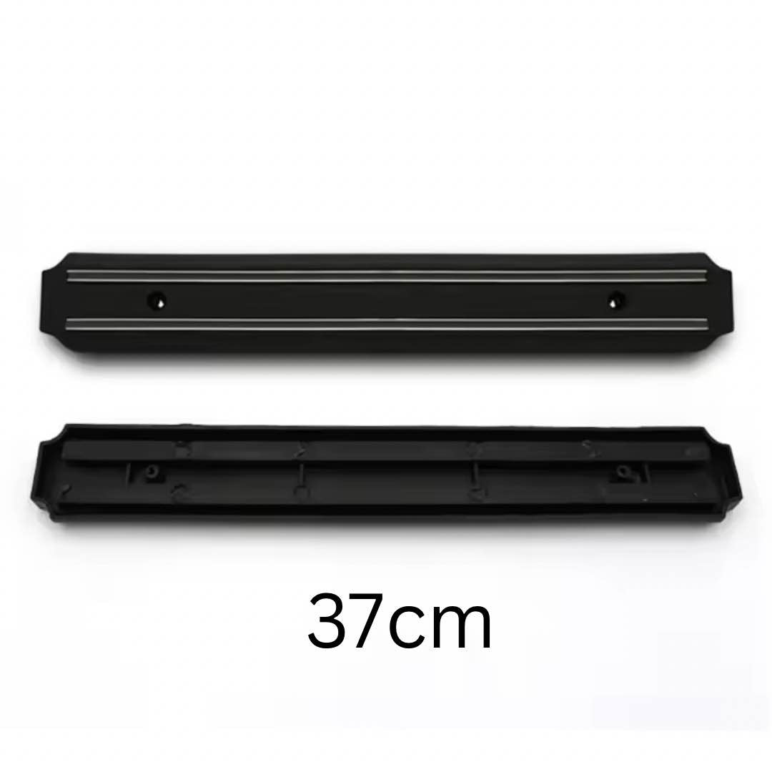 Magnetic Knife Holder Black 37Cm and Fixing Wall Strong Black Stand