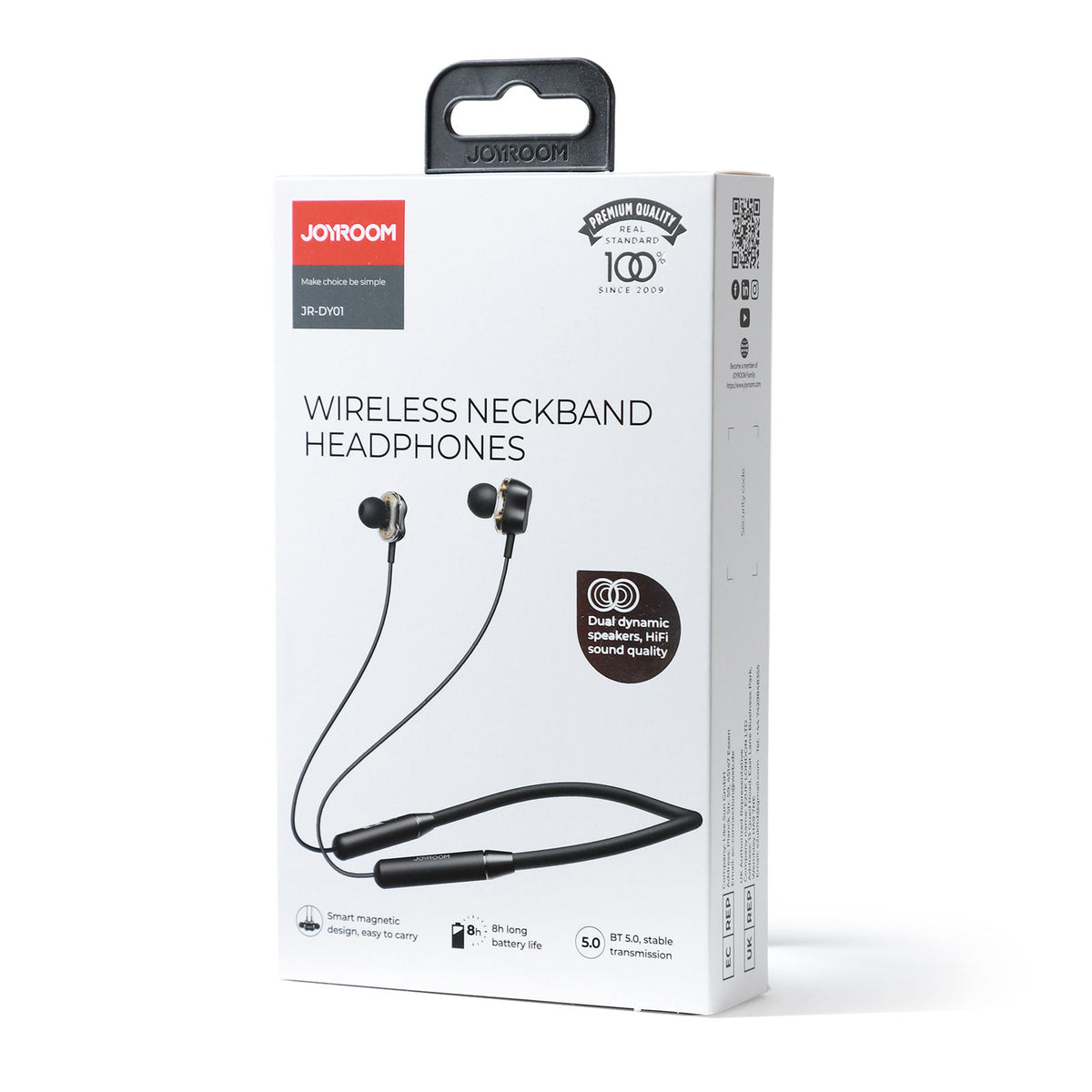 Joyroom JR-DY01 Magnetic Neckband Sports Bluetooth Earphone with Dual Dynamic Speakers HiFi Sound Quality