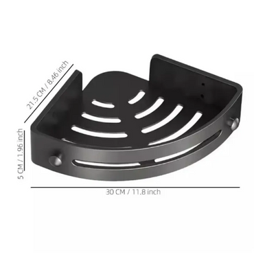 Wall-Mounted ABS Triangle Bathroom Storage Shelf: Waterproof & Punch-Free Corner Rack