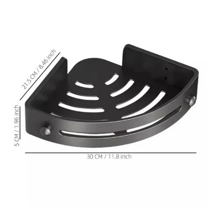 Wall-Mounted ABS Triangle Bathroom Storage Shelf: Waterproof & Punch-Free Corner Rack