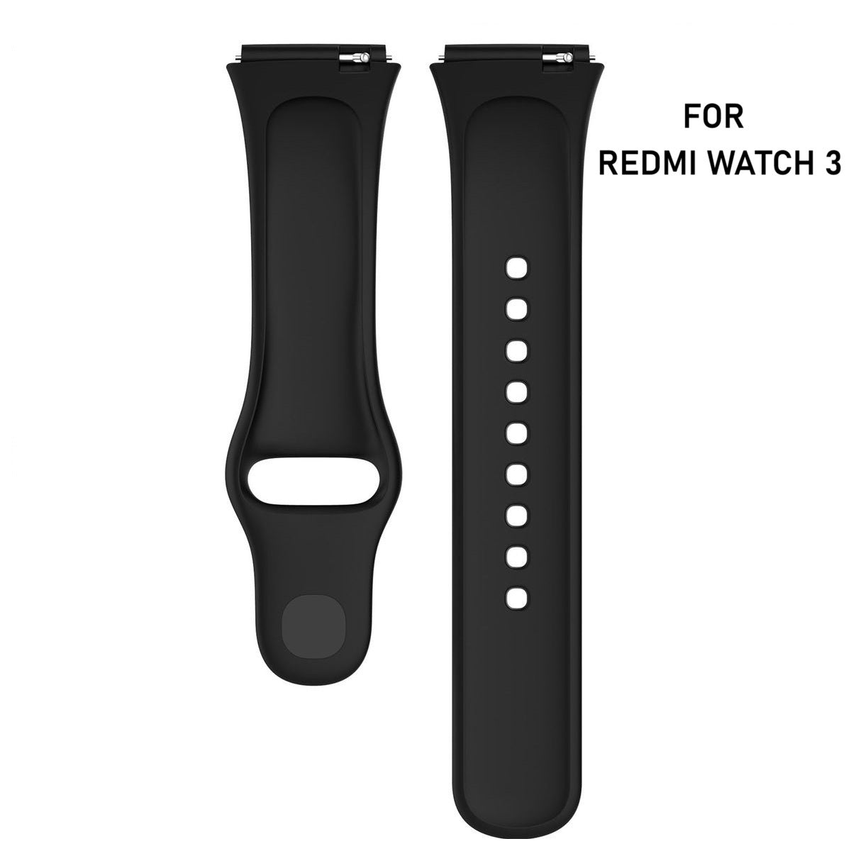 Silicone Strap Compatible with with Xiaomi Redmi Watch 3 - Black