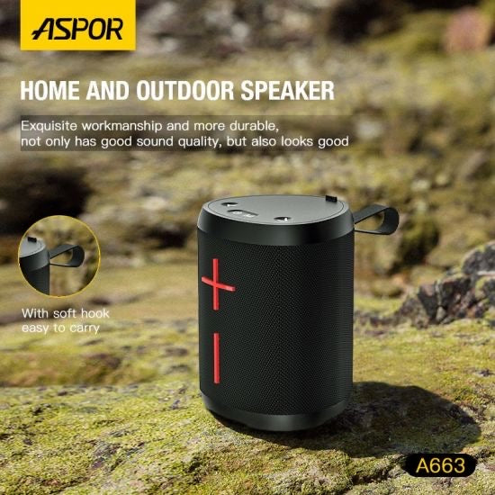 ASPOR a663 Magic Cube Speaker Bluetooth Booming Bass Double Stereo Sound Mini Speaker