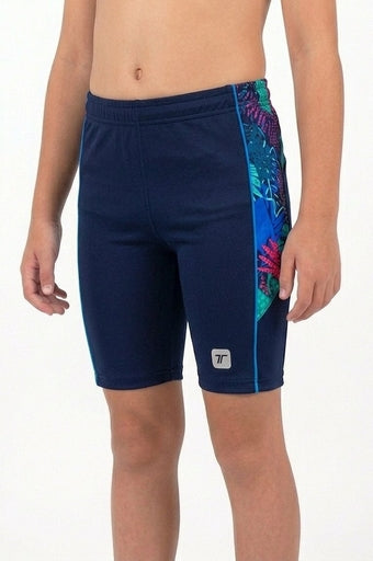 TRE Boys Quick-Dry Swimming Shorts with Mesh Liner | Kids Swim Trunks
