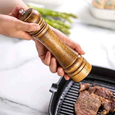 Wood Pepper Grinder Hand Movement Salt Grinder Mill Grinder Seasoning Grinding Kitchen Cooking Tool