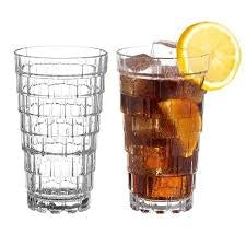 6Pcs- Stack Crystal Highball Cup Set , 380Ml - Transparent
