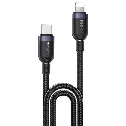Yesido 27W Type-C to Lightning 8 Pin Aluminum Alloy Data Cable,