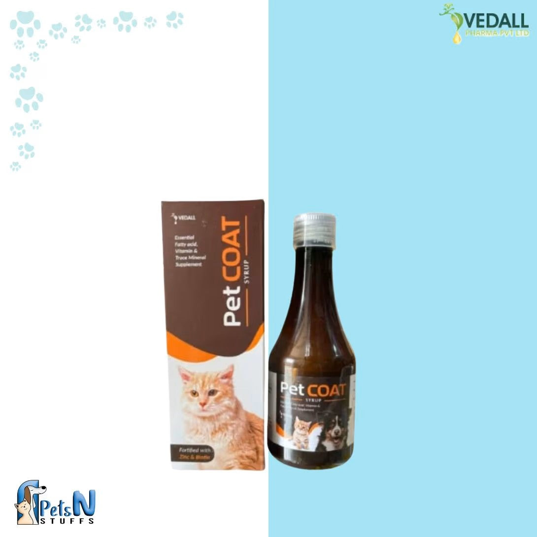 Vedall Pet Coat Syrup for Cats and Dogs 200Ml