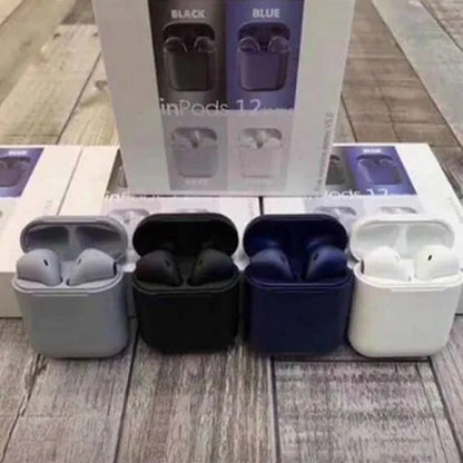 InPods 12 TWS Bluetooth 5.0 Wireless Earbuds with Stereo Bass, Touch Control & Multi-Color Design