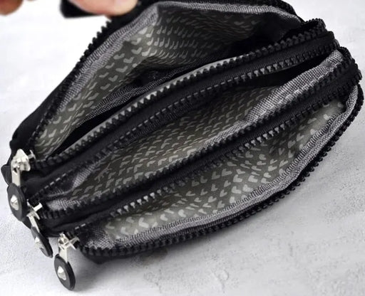 3 Zip New Wallet Men Short Dollar Clip Zipper Simple Soft Leather Lightweight