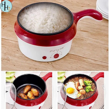 Multi-Function Portable Cooker Non-Stick Stainless Steel Electric Skillet Fry Pan Rice Cooker